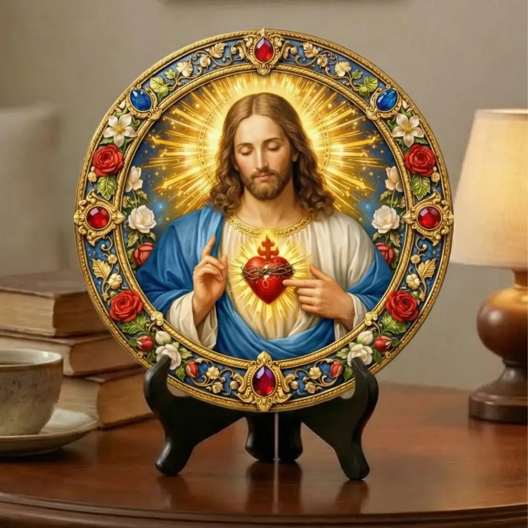 Medalhão Sagrado Coração de Jesus - Coleção Resplendor