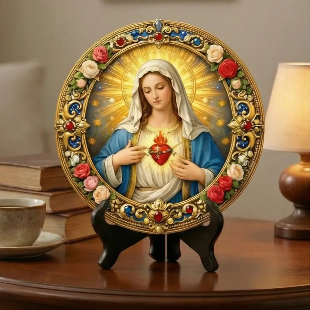 Medalhão Imaculado Coração de Maria - Coleção Resplendor